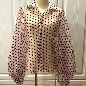 Blouse Polka dot in light pink